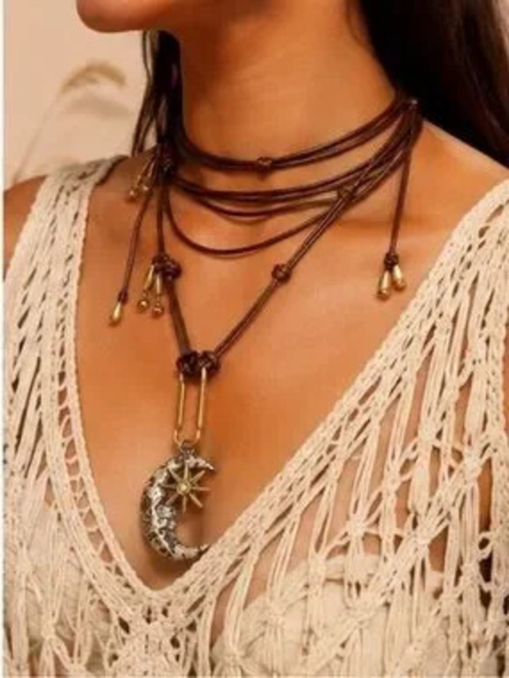 Ethereal Celeste Moonlit Layered Necklace